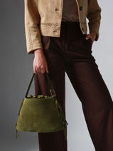 Cross Body Tas Country Leder Etrier Groen country ECOU161M-vue-porte